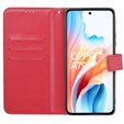 Klapkové puzdro pre Oppo A79 5G, Crazy Horse Wallet, červené