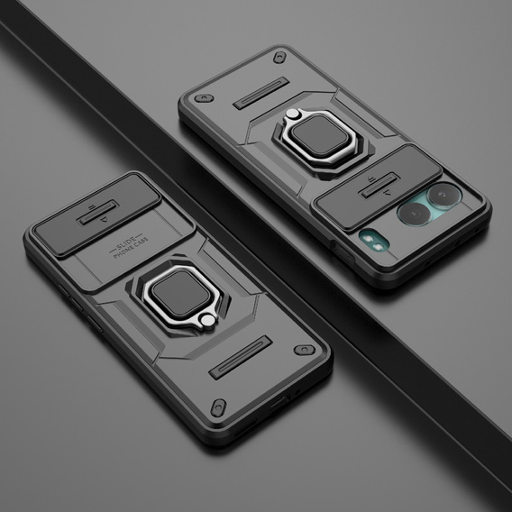 Puzdro pre OnePlus Nord 4, KickStand Camera Lens, čierne