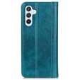 Obal na mobil pre Samsung Galaxy S24, Wallet Litchi Leather, zelený