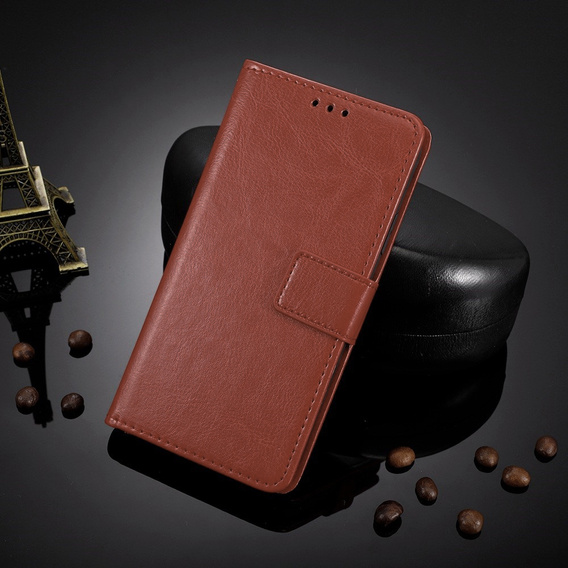 Klapkové puzdro pre Samsung Galaxy A26, Crazy Horse Wallet, hnedé