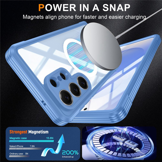 Odolné puzdro so sklom, pre MagSafe pre Samsung Galaxy S26 Ultra