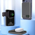 Blavec Power Bank 10000mAh BJ-03 Slim 13,5 mm - Typ C - 22,5 W, MagSafe 3v1 - sivá