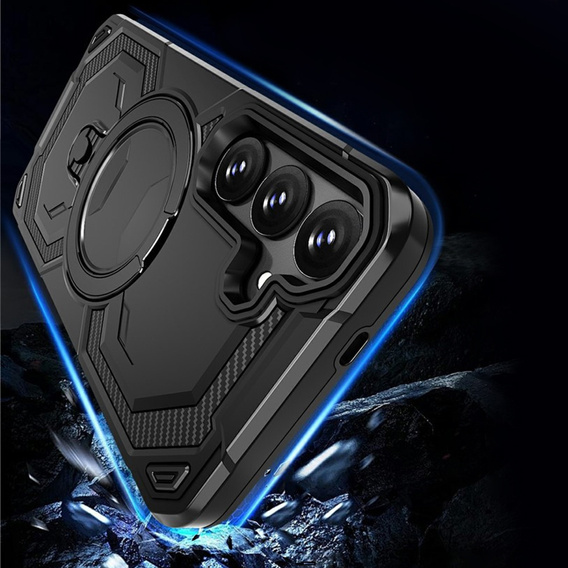 Magnetické puzdro s podstavcom pre Samsung Galaxy A57 5G, čierne