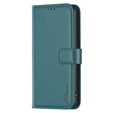 Klapkové puzdro pre Samsung Galaxy A25 5G, BINFEN Wallet, zelené + 9H sklo