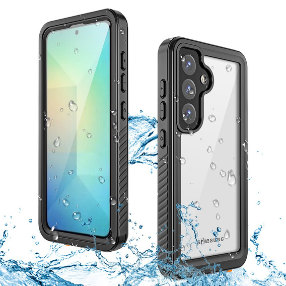 Vodotesné puzdro IP68 pre Samsung Galaxy S25+ Plus, čierne