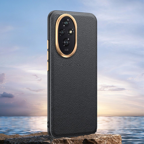 Kožené puzdro pre Honor 200 Pro 5G, leather hybrid, čierne