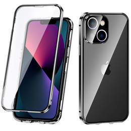 Puzdro pre iPhone 13, Magnetic Dual Glass, čierne