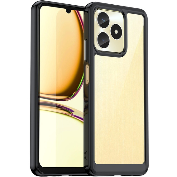 Obal na mobil pre Realme C51, Fusion Hybrid, transparentné / čierne