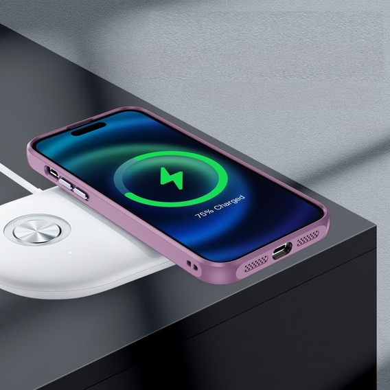 Puzdro pre iPhone 15 Pro Max, ERBORD Impact Guard, MagSafe, fialové