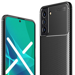 Obal na mobil pre Samsung Galaxy S21 FE, Carbon Gel, čierne
