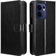 Klapkové puzdro pre Oppo Reno 13F / Oppo Reno 13FS, Crazy Horse Wallet, čierne