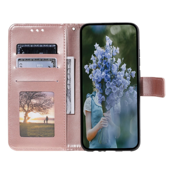 Klapkové puzdro pre Motorola Moto G53 5G, Mandala Flower, ružové rose gold