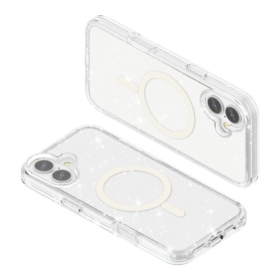 Puzdro pre iPhone 17, pre MagSafe, trblietavé, transparentné