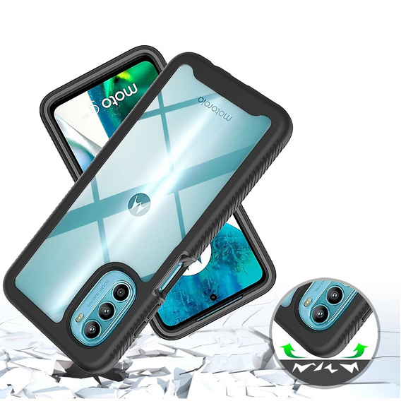 Puzdro pre Motorola Moto G52 4G / G82 5G, Shockproof, s fóliou, čierne