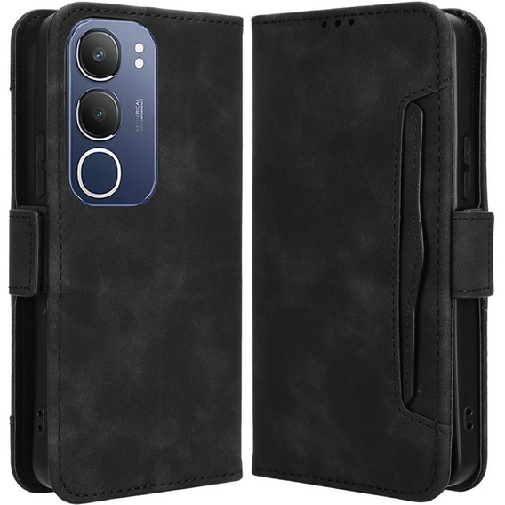 Klapkové puzdro pre Vivo Y19s, Card Slot, čierne