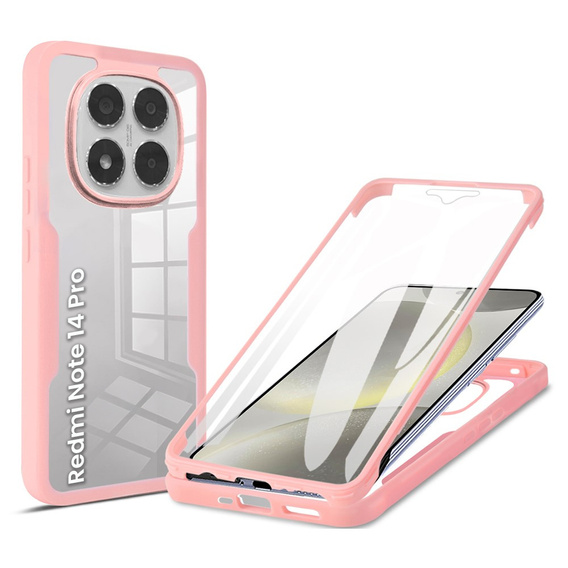 Puzdro pre Xiaomi Redmi Note 14 Pro 5G, Shockproof, s fóliou, ružové