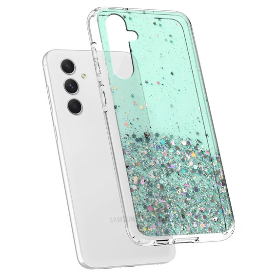Obal na mobil pre Samsung Galaxy A54 5G, Glittery, zelený