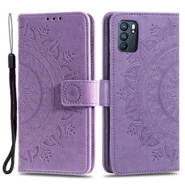 Klapkové puzdro pre Oppo Reno6 5G, Mandala, fialové