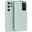 Flipové puzdro pre Samsung Galaxy S23 Ultra, Smart View Wallet, zelený