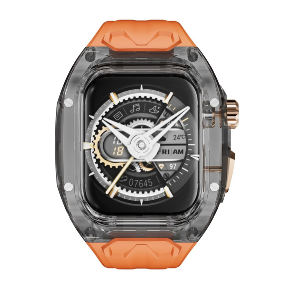 Silikónový remienok s puzdrom pre Apple Watch 1/2/3/4/5/6/7/8/9/10/SE/Ultra/Ultra 2 42/44/45/49MM