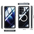 Puzdro pre Samsung Galaxy S25 Ultra, Shockproof, so sklom, pre MagSafe, čierne
