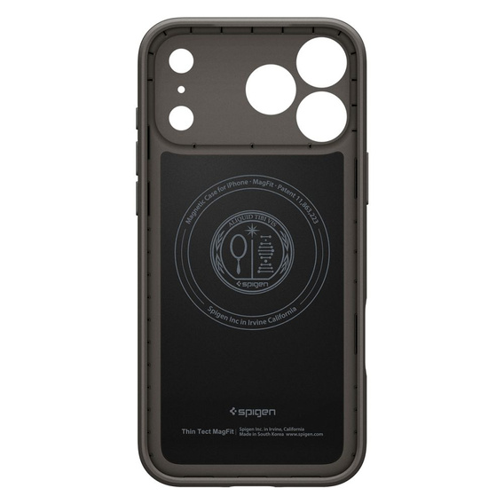 Puzdro Spigen pre iPhone 17 Pro, Thin Fit MagSafe, strieborná