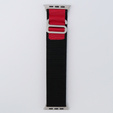 Nylonový remienok pre Apple Watch 1/2/3/4/5/6/7/8/SE/ULTRA 42/44/45/49 mm, čierny / červený