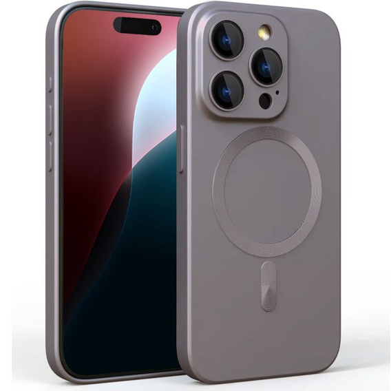 Puzdro pre iPhone 16 Pro, ColorMag, pre MagSafe, sivé