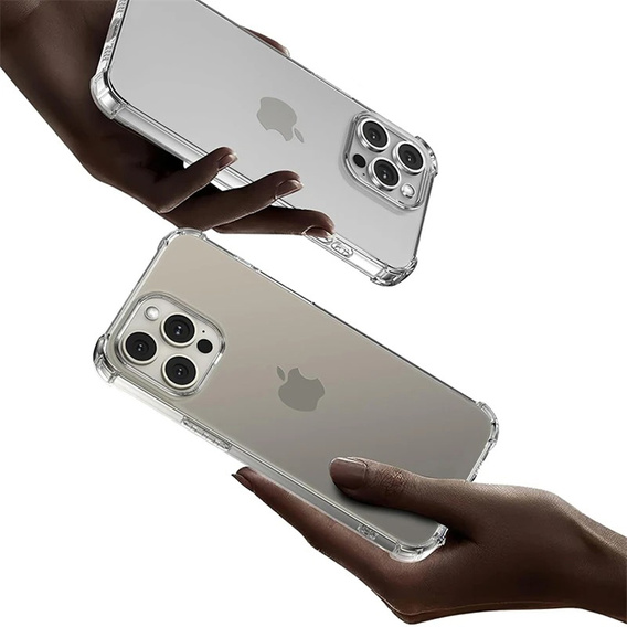 Puzdro pre iPhone 16 Pro, Erbord Dropproof, priehľadné + sklo