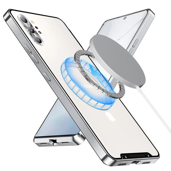 Ochranné puzdro na fotoaparát pre Samsung Galaxy Note 10+ Plus, CamShield MagSafe, priehľadný / strieborný