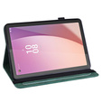 Puzdro s chlopňou pre Lenovo Tab M9, flower, zelený