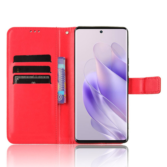 Klapkové puzdro pre Infinix Zero 30 5G, Crazy Horse Wallet, červené