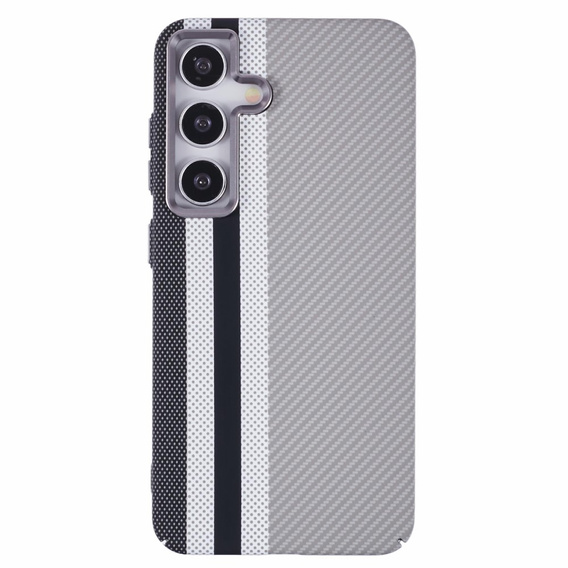 Puzdro pre Samsung Galaxy S25, Carbon Fiber MagSafe, sivé