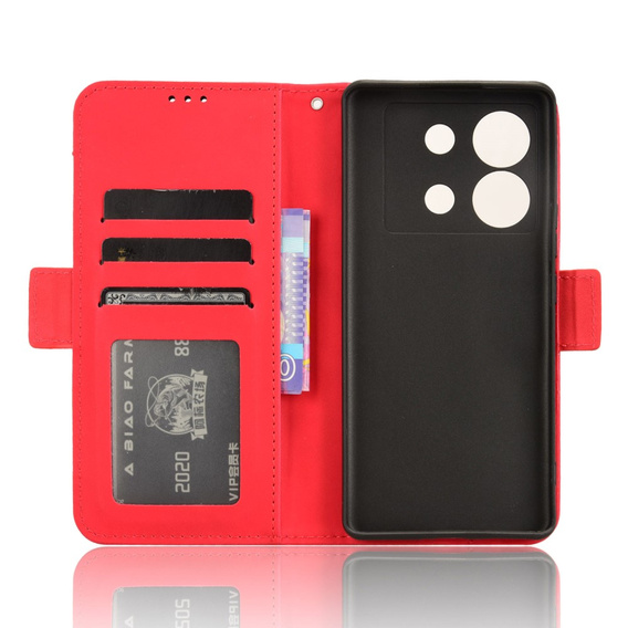 Klapkové puzdro pre Infinix Zero 30 5G, Card Slot, červené