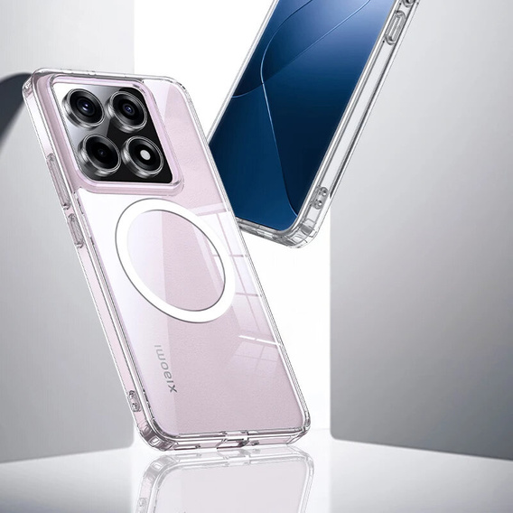 Puzdro pre Xiaomi 14T, Fusion Hybrid, pre MagSafe, priehľadné