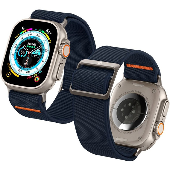 Pasek SPIGEN do Apple Watch 1/2/3/4/5/6/7/8/SE/Ultra 42/44/45/49MM, Fit Lite Ultra, Granatowy