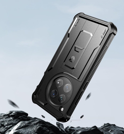 Obrnené puzdro pre OnePlus 12, Dexnor Full Body (Two Frames), čierne