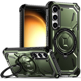 Puzdro pre Samsung Galaxy S23 Plus, Heavy Duty Ring, zelený