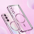 Puzdro pre Samsung Galaxy A55 5G, Electro MagSafe, ružové + sklo na displej