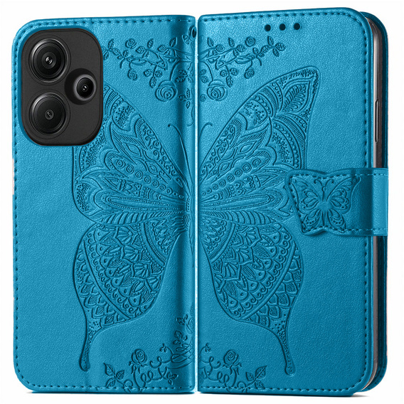 Klapkové puzdro pre Xiaomi Redmi 13, Butterfly, modré