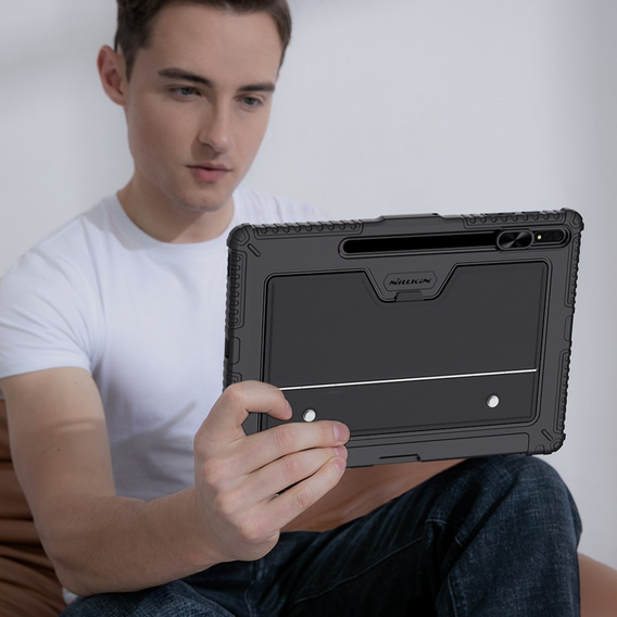 Puzdro + klávesnica Galaxy Tab S8+ / Tab S7 +/ Tab S7 FE, NILLKIN Bumper Pen Slot, čierne