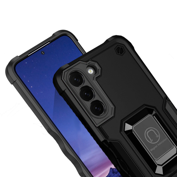 Obal na mobil pre Samsung Galaxy S22 5G, Dual-Layer Armor, čierne