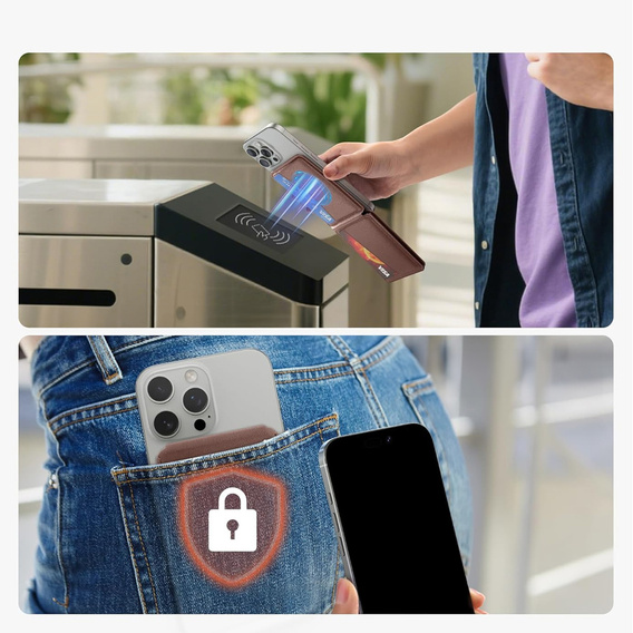 Magnetická peňaženka so stojanom a funkciou NFC SURITCH pre iPhone 16 Pro