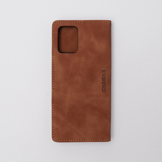 Puzdro pre Motorola Moto G73, ERBORD Vintage, peňaženka s chlopňou, hnedé