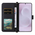 Puzdro s chlopňou pre Samsung Galaxy S25 Edge, Crossbody Leather Wallet, čierne