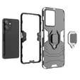 Obal na mobil pre Xiaomi Redmi Note 12 4G, Kickstand Ring, čierne