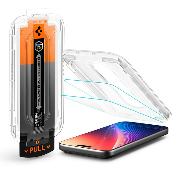 Spigen tvrdené sklo pre iPhone 17 Pro Max / 16 Pro Max , Glas.tR "EZ Fit Pro", číre