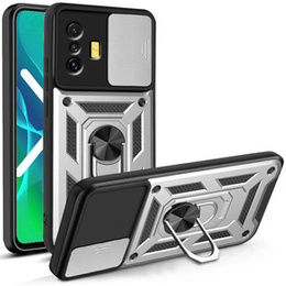 Obal na mobil pre Xiaomi Poco F4 GT, CamShield Slide, strieborné