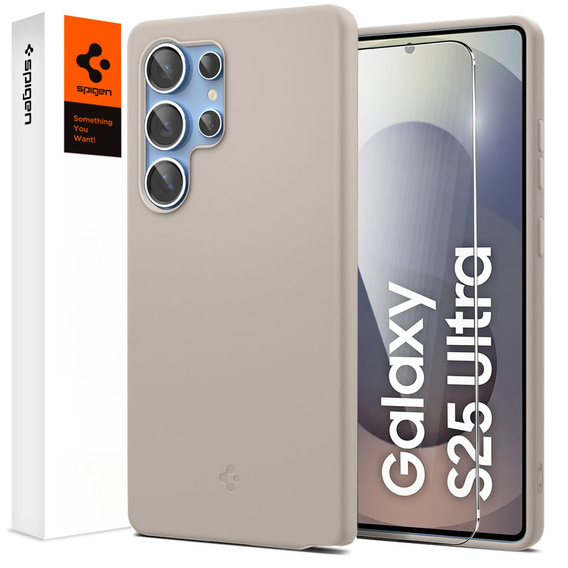 Spigen puzdro pre Samsung Galaxy S25 Ultra, Silicone Fit Mag, sivé + tvrdené sklo