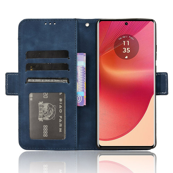 Klapkové puzdro pre Motorola Edge 50 Fusion 5G, Card Slot, tmavomodré